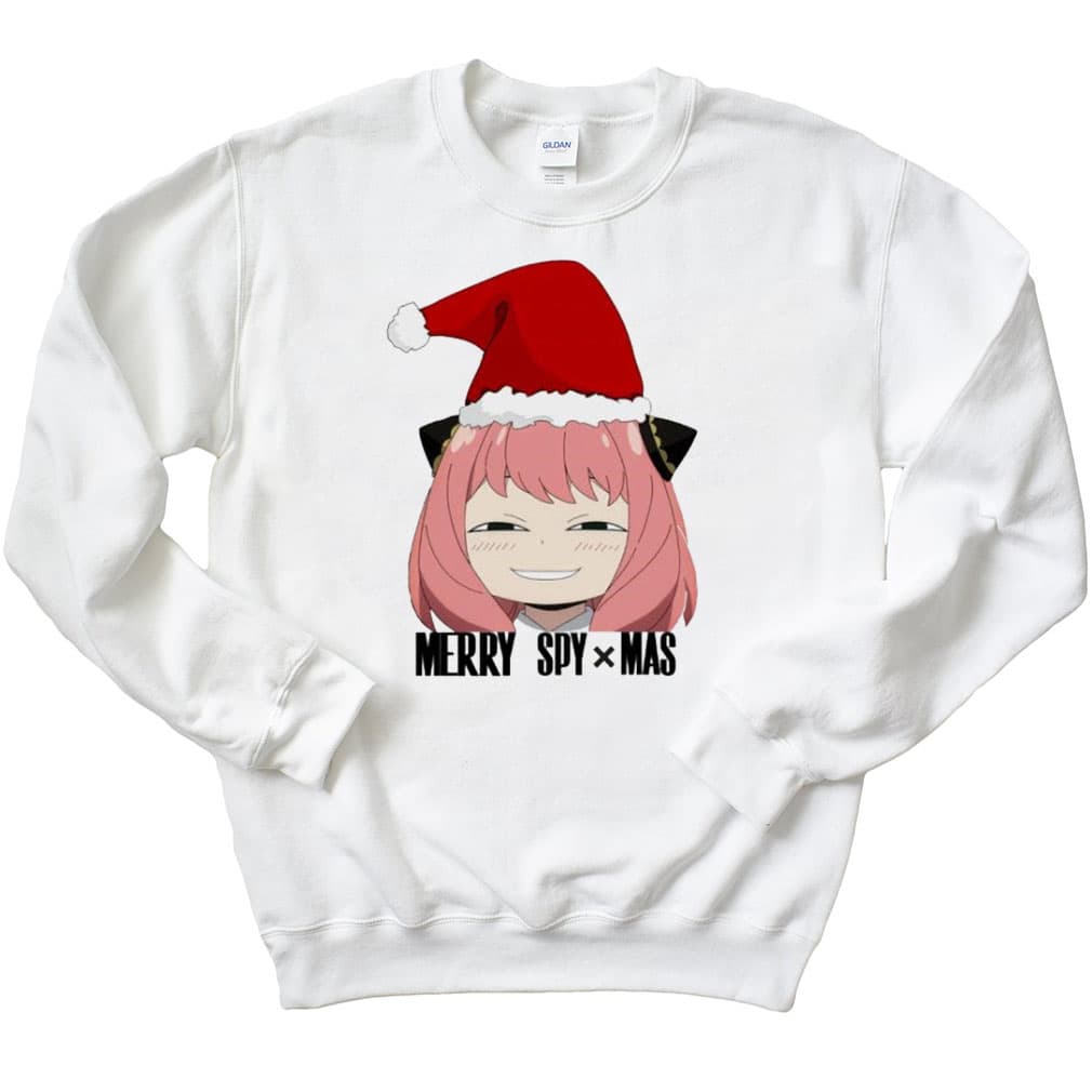 Anya Forger Santa Hat Merry Spy Mas Anime Christmas Sweatshirt