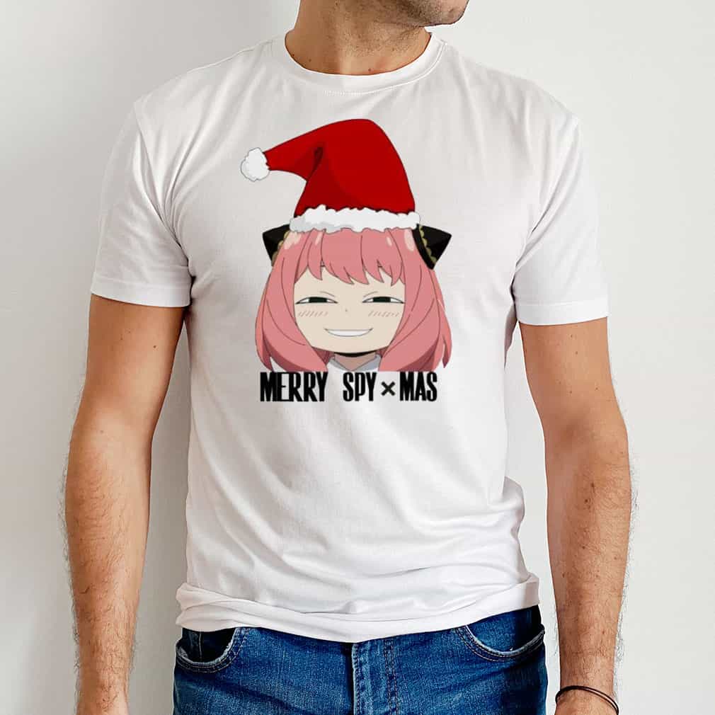 Anya Forger Santa Hat Merry Spy Mas Anime Christmas T-Shirt