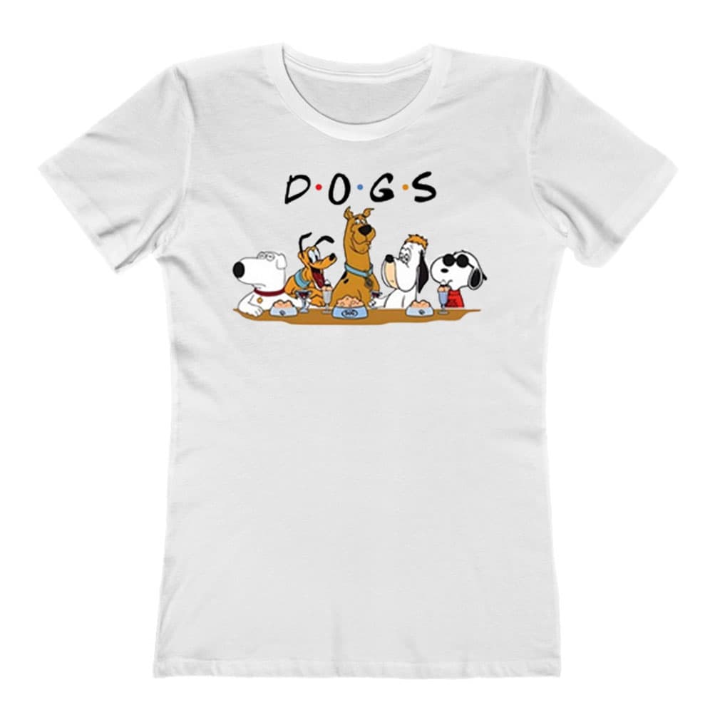 DOGS Scooby Doo Snoopy Friends Ladies T-Shirt