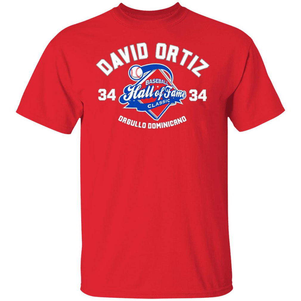 David Ortiz Baseball Hall Of Fame 2022 Orgullo Dominicano T-Shirt
