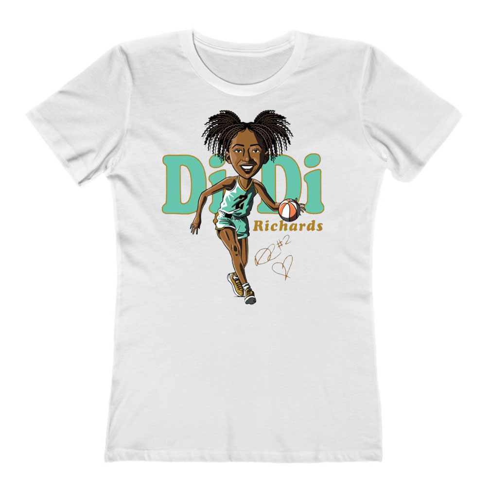 Didi Richards Cartoon Bluechipteam Didi Richards New York Liberty Ladies T-Shirt