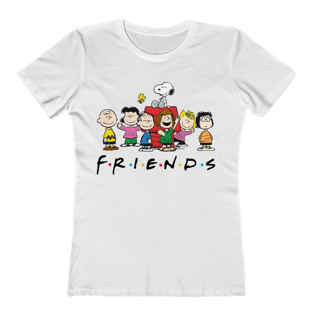 Friends Peanut Snoopy Charlie Brown Ladies T-Shirt
