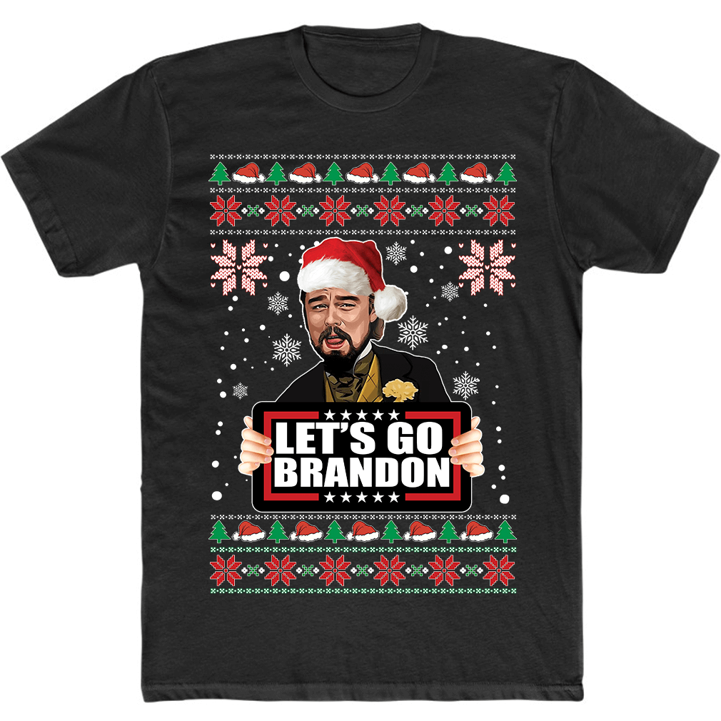 Leonardo Dicaprio Laughing Let’s Go Brandon Christmas T-Shirt