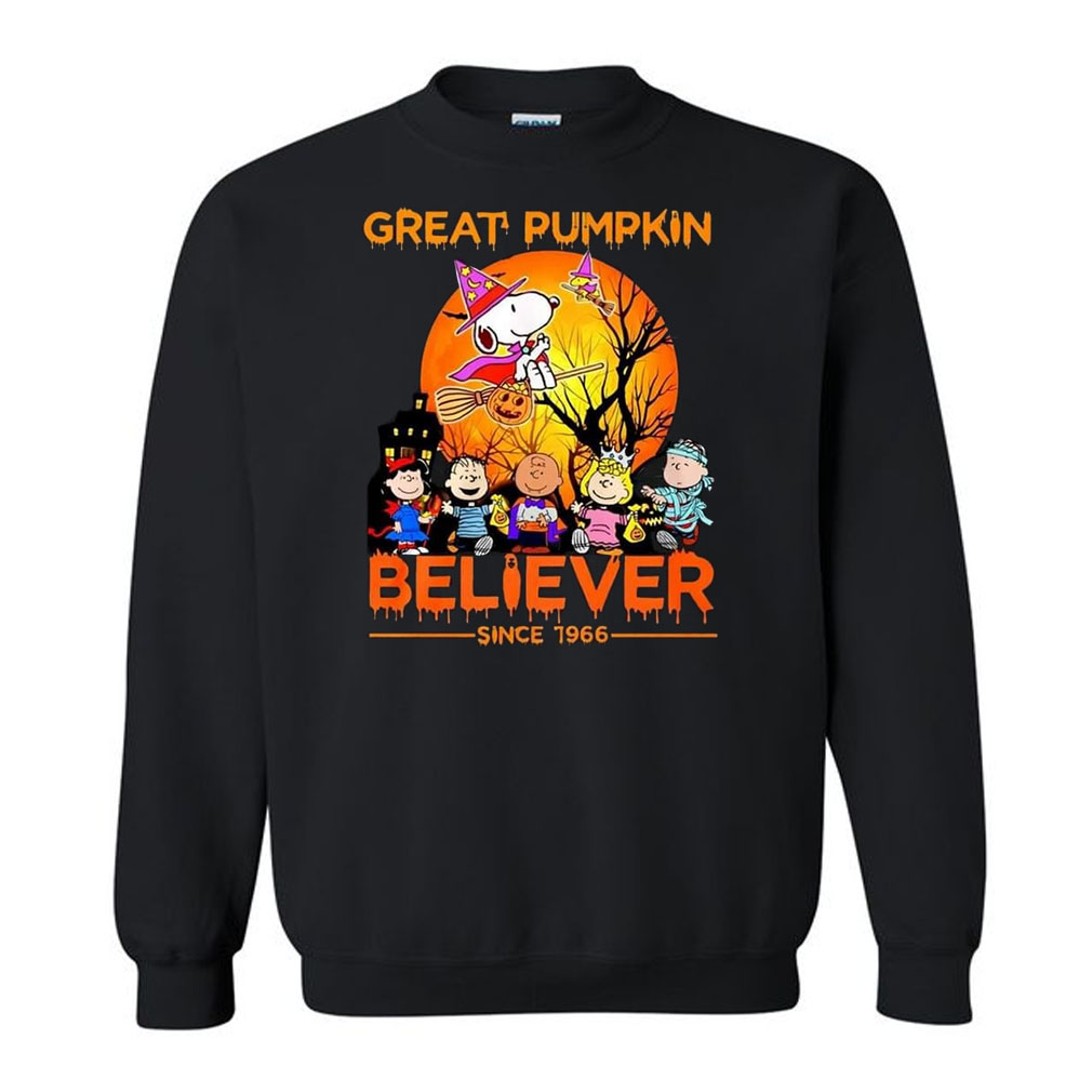 Snoopy Great Pumpkin Believeer Since 1966 Snoopy Great Pumpkin Halloween Sweatshirt