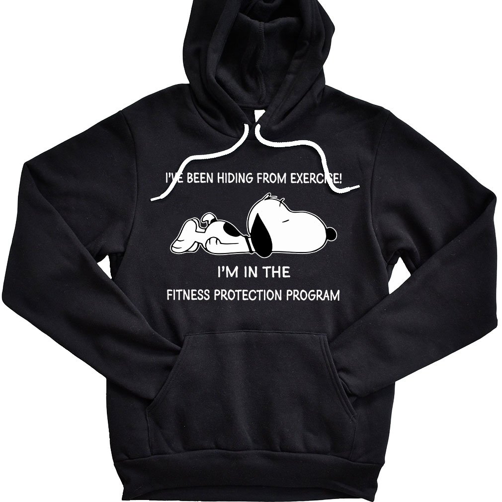 Snoopy I’ve Been Hiding From Exercise I’m In The Fitness Protection Program T-Shirt