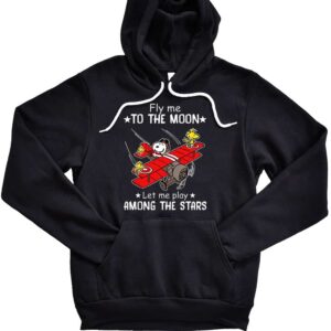 Snoopy Fly Me To The Moon Let Me Play Among The Stars Hoodie