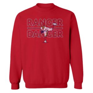 Ranger Suárez Ranger Danger Red T-Shirt 2 Ranger Suárez Ranger Danger Red Sweatshirt