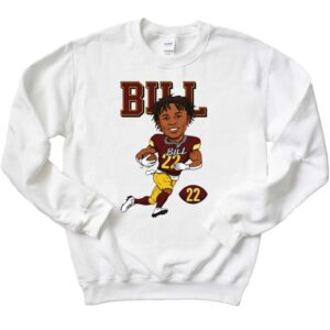 Bill 22 Jacory Croskey Commanders Football T-Shirt 1 Bill 22 Jacory Croskey Washington Commanders Football Sweatshirt