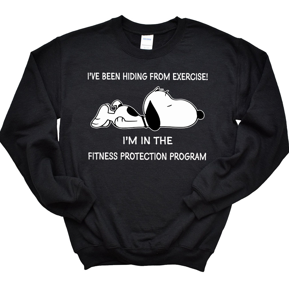 Snoopy I've Been Hiding From Exercise I'm In The Fitness Protection